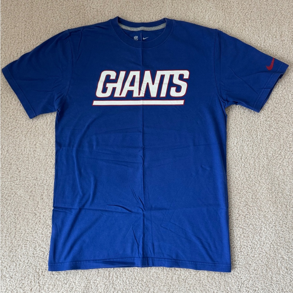 Nike Blue New York Giants Graphic Wordmark Tee (Barely Worn)